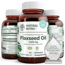 Naturlig Nutra organisk fleksfrø olje mykegels, fremmer hårvekst, hjelp i vekttap, hjelper øke immunsystemet, fremmer sunn nervesystem og hårvekst, Omega 3 6 9, 1000 mg, 90 Softgels