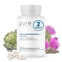 Pure Therapro Rx Liposomal Lever Detox + 120 Acid-Resistant VCaps ® Soy-fri Liposomal Format inneholdende metylering Nutrient kofactors ® støtter Liver Detox og rensing ® Vegan