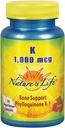 Naturens liv vitamin K 1000mcg | Phyllokinon K-1 Supplement, sunne bein og kardiovaskulær støtte