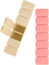 2Pack ukentlig Pill Organizer, 7 dager pille saker reise daglig pille boks medisin organisator pille boks 7 dager pille organisator ukentlig for fisk olje, kalsium tabletter kosttilskudd (Pink + Beige)