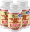 Sunshine Naturals Super Digestive Supplement. Ox Bile & Aktivert Charcoal for Digestive Support, Bleating Relief, Gut Cleanse, Nutrient Absorpsjon og Overordnet velvære. 100 tabletter. Pakke med 3