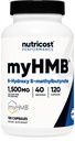 Nutricost myHMB Kapsler 1500MG Kalsium HMB Per servering, 120 Kapsler, 40 Serveringer - Performance Line, Kalsium B-Hydroxy B-Metylbutyrat Monohydrat