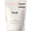 Ny - Kreatin + kollagen for kvinner – støtter lean muskelvekst og utvikling, Booty Gain, energi og gjenoppretting – 5g kreatin Monohydrat Plus 5000mg collagen Peptides Combo – Unflavored, 30 serveringer