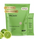 PrMix Nutrition Electrolytes Powder Packets - Sugar Free, Zero Calorie, Stevia Gratis, Fastende Vennlig, Naturlig Himalayan Pink Salt - Lemon Lime - 30 Services (Pack of 30)