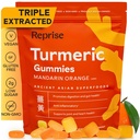 Turmeric Gummies for kvinner | Turmeric Supplement Gummies for inflammasjon | Turmeric Gummies for voksne | Naturlig Curcumin, Lav-Sugar, Vegan, Mandarin Orange Flavor, 45 greve
