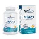 Nordic Naturals Omega-3, Lemon Flavor - 120 Soft Gels - 690 mg Omega-3 - Fiskeolje - EPA & DHA - Immunstøtte, Hjerne og hjertehelse, Optimal velvære - Ikke-GMO - 60 Serveringer