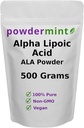 Alpha Lipoic Acid pulver (RS-ALA, ren ALA) (fleire størrelser) Antioksidant (ALA pulver) Scoop Inkludert