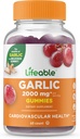 Livbare hvitløk - 2000 mg - Great Tasting Natural Flavor Gummy Vitamin Supplement - Glutenfri, Vegetarisk, GMO Gratis Chewable - for voksne 90 Gummies