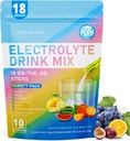 Electrolytes pulver pakker - sukkerfri, naturlig flavored, 10 Electrolyte & vitaminer elektrolyte drikk blanding - Variety Pack 6 Flavors, keto vennlig, vegansk, ikke-GMO, 18 pakker