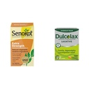 Senokot ekstra styrke Naturlig grønnsaker Laxativ for Gentle Overnattings Relief Noen gangers dyspepsi, 36 Count & Dulcolax Stimulant Laxative tabletter (100 greve)