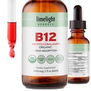 USDA organisk vitamin B12 flytende dråper – 5000 mht. methylkobalamin – sublingualt, rasktabsorberende vegansk kosttilskudd – energi, metabolisme, hjerne, hjerte- og immunstøtte – alkoholfri, 60 serveringer, USA laget
