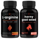 NutraChamps L-Arginine Kapsler og Horny Goat Weed Capsules 2 Pack Bundle