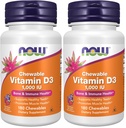 NU Kosttilskudd, vitamin D-3 1000 IU, naturlig fruktflavor, strukturell støtte*, 180 Chewables (pakke på 2)