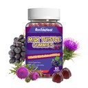 Melk Thistle Gummier, Melk Thistle Extract 1000mg, Liver Detox, Antioksidant Støtte, Ikke-GMOs, Ikke-Gluten, Vegansk, Melke Thistle Supplement, 60 greve
