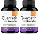 Sandhus Quercetin med Bromelain Vegetariske kapsler Supplements 120 greve (pakke på 2) Bioflavonoider for immun støtte og respiratorisk helse, sesongallergi støtte | Quercitin for menn og kvinner
