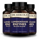 Dr. Mercola Lumbrokinase Enzymes - Forsinket frigjøringsformel - Kosttilskudd for kardiovaskulær og energi støtte - Ikke-GMO, Glutenfri og soya-fri - 30 kapsler (30 serveringer), 3 Pack