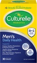 Culturelle Daily Health 8-i-1 Probiotika og multivitamin for menn - 30 greve - Naturlig-kildede probiotika for digestiv helse og immunstøtte, med magnesium, vitamin D3, vitamin C, vitamin B12
