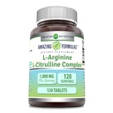 Amazing Formler L-Arginin / L-Citrulline Complex 1000mg 120 tabletter Supplement | Ikke-GMO | Glutenfri |