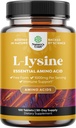 Natures Craft L-Lysine Free Form Capsules - høy styrke L-Lysine Supplement for øyehelse Lip Care Collage Syntese og immunstøtte - essensiell aminosyre - 1000mg per servering - 100mg