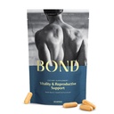 BOND Vitality - Alt-i-Et mannlig fruktbarhetstilskudd - konsept for ham, fruktbarhetstilskudd for menn, mannlig velvære Supplement - CoQ10, vitaminer B12, C, D, & E, Catalase, Selenium - 120 kapsler