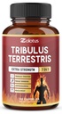 Tribulus Terrestris Kapsler med Ashwagndha, Panax Ginseng, Sag Palmetto, Maca, Shilajit - 90 Kapsler - 3 måneders forsyning