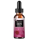 jern Supplement for kvinner med vitamin C,6-i-1 flytende kosttilskudd w/vitamin B12,vitamin B6, høy absorpsjon flytende jerndråper for røde blodceller og immunstøtte,Non-GMO, Glutenfri