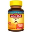 Naturlaget vitamin C 1000 mg Time Release Tabletter med Rose Hips, 60 teller for å støtte immunsystemet