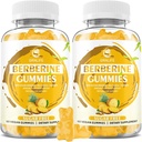 Berberine Gummies med ceylon kanel 1500mg høy potens Berberine HCL Supplement for immun og metabolisme støtte, sukkerfri, Pineapple flavor - 120 greve