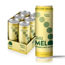 Melo Sparkling Kava Drikke, Banan Krem, Sukkerfri ikke-alkoholholdige drikker med null kalorier, Glutenfri, Vegansk, 100% naturlig Mocktail med 100 mg Kava Root per drink, 6 Pack, 12 oz Cans