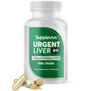 Urgent Liver 911 Herbal Liver Support Supplement Liver Cleanse Detox & Repair Formula med Melk Thistle Silymarin Dandelion Root og Artichoke Extract for lever helse, 60 kapsler (1)