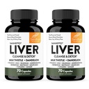 Sandhu's Liver Cleanse Detox & Reparasjonsstøtte | 70 kapsler (pakke med 2) | Herbal Supplement for lever helse | Melk Thistle Dandelion Root Andrographis med 8 Mineraler