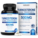 Turkesteron Supplement 500mg (120 Kapsler) - Stamina, Drive, Atletisk ytelse og muskelmasse - (Ajuga Turkestanica Std. til 10% Turkesteron) (Similar til Ecdysteron) - Ikke-GMO & Vegansk Kapsler