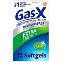 Gass-X ekstra styrke Gass Relief Softgels med simetikon 125 mg for Bloating Relief - 72 Telling