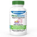 DrFormulas Organic Prebiotic Fiber for parabol relief Nexabiotic Superfood Tabs for probiotiske digestiv helse, 60 tabletter