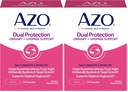 AZO Dual Protection | Urin + Vaginal Support * | Prebiotic Plus klinisk bevise kvinners probiotiske | begynner å jobbe innen 24 timer | Ikke-GMO | 30 greve (Pack of 2)