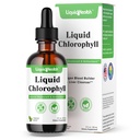 LIQUIDHEALTH Flytende Klorofyll Dråper - Intern Deodorizer, Liver Detox, Immun støtte, Fremme kollagen for hår og hud, Stopp dårlig puste, Reduser Appetitt - laget i USA, Vegan, Ikke-GMO (2 oz)