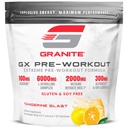 Granite GX Pre Workout Supplement, Tangerine Blast Flavor, støtter fokus, energi og ytelse med teacrine, L-Citrulline, Betaine og A-GPC (20 Serveringer)