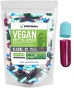 XPRS Nutra størrelse 0 tomme kapsler - 100 telle tomme veganske kapsler - vegetariske piller - DIY grønnsaker Capsule Fylling-grønnsaker piller for å gjøre-det-selv kosttilskudd (Multi farge)