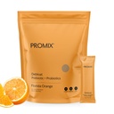 PrMixa Nutrition Debloat Prebiotika og Probiotika med Baobab - rik på vitamin C, Bloating Relief, Immunsupport - Orange - 30 Serveringer (Pack of 30)