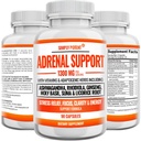 Adrenal Support og Cortisol Manager - 90 Kapsler, Adrenal Helse Supplement med Ashwagandha, Licorice Root, Rhodiola Rosea, Ginseng, Holy Basil for Adrenal tretthet for kvinner og menn
