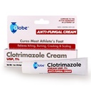 Globe Clotrimazol Antifungal Cream 1% USP (1 oz), Anti Fungal behandling, lindrer kløe, brenning, brakking og skalering assosierte atleter fot, Jock Itch, Ringorm og mer