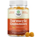 Gurkemeie Gummies for voksne Peach Flavor - Ekstra styrke felles støtte Gummies med gurkemeie curcumin med svart pepper ekstrakt og ginger - og Ginger ferske vitaminer for voksne