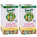 Sanar Naturals Colon Cleanser, 90 kapsler (2 pakke) - Diett Fiber, Herbal og Probiotika Blande, Digestiv støtte, Colon Cleanse Supplement for kvinner og menn