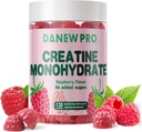 Kreatin Monohydrat Gummier for menn og kvinner-5g kreatinin Monohydrat per servering - sukker gratis,Vegan, bringebær Flavor, 120 greve