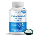 Liposomal Benfotiamin med vitamin B6, vitamin B12, Alfa Lipoic Acid, Curcumin - Støtte sunn metabolisme, energinivå laget og testet i USA