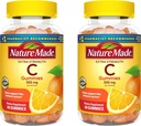 Naturlaget ekstra styrke dosering C 500 mg per servering, kosttilskudd for immunstøtte, 60 gummier, 30 dagers forsyning (pakke på 2)