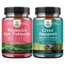 Bundle av ekstra styrke så Palmetto for kvinner og lever rengjøring Detox & Repair Formula - DHT Blocker Tykking hår vitaminer for hår tap for kvinner - Silymarin melk Thistle Liver Detox 70 kapsler