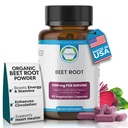 Organic beet Root Powder Capsules | Støtte energi, utholdenhet og utholdenhet, Boost Nitric Oxid, støtte hjerte helse og sirkulasjon | Non-GMO | 60 Grønnsaker kapsler, USA laget og GMP sertifisert