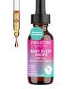 Pink Stork baby søvn faller, naturlig støtte søvn uten melatonin for spedbarn, barn og barn, hjelpe sove med kamille og magnesium, baby essensielt for sengetid, 1 oz, 30 serveringer