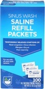 Rite Aid Sinus Vaskepåfyllingssett, Individuelt innpakket saltvannspakker - 100 Teller Nasal / Allergi Relief saltvannsløsning for Neti Pots